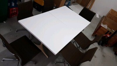 Sitzgarnitur Herman Miller, 6x Aluchair + Tisch, MwSt 2409-15