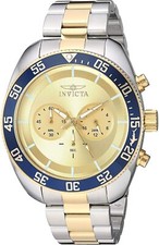 Invicta Men's Pro Diver Quartz Stainless Steel Strap Two Tone Watch 30057