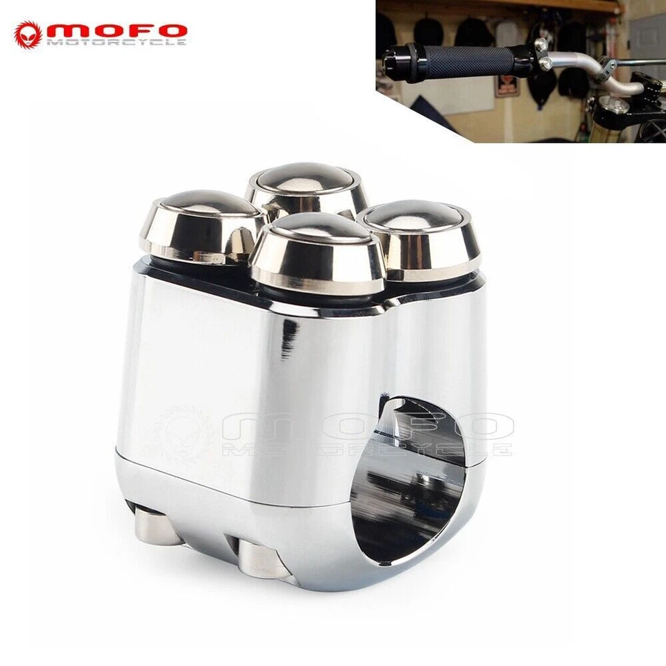 Momentary Switch 7/8'' Handlebar M-Switch For Harley Dyna Softail FLS Cafe Racer - Image 2 of 4