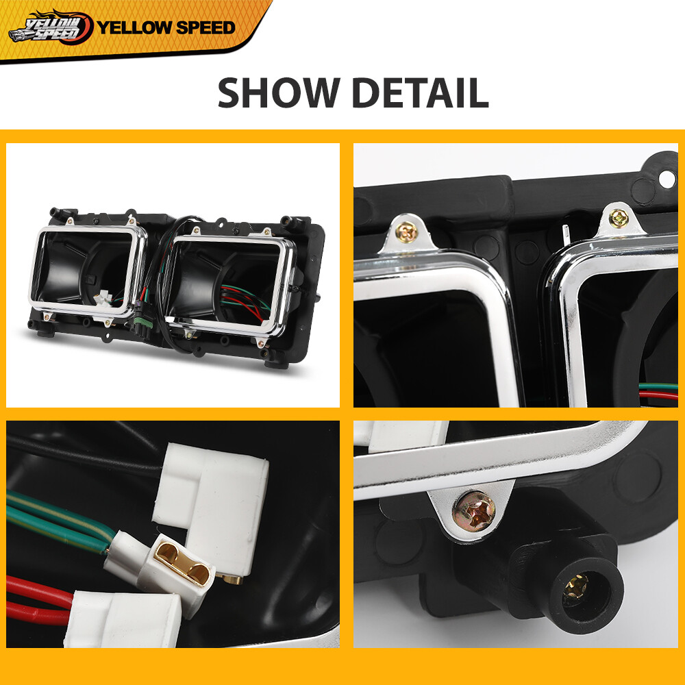 Headlight Housing Bases Left+Right Fit For 1989-2008 Freightliner FLD112 FLD120