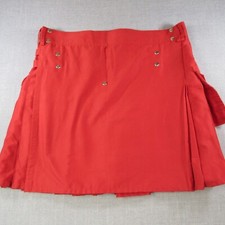 Utility Kilt Men's 48 46 Canvas Snaps Pockets "Red"