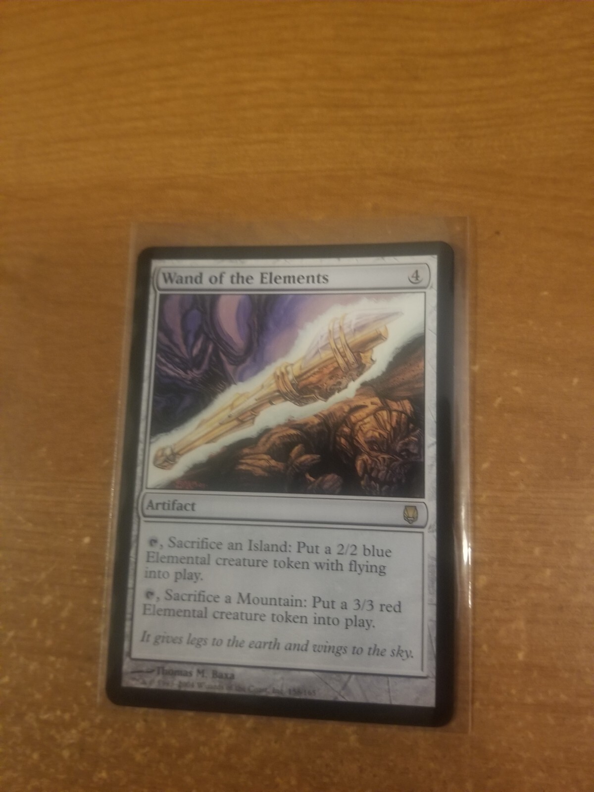 MAGIC THE GATHERING RARE DARKSTEEL WAND OF THE ELEMENTS LIGHTLY PLAYED