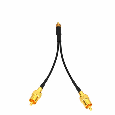 1x MMCX Male to 2x RCA Phono TV Male Antenna Y Splitter/Combiner Adapter cable