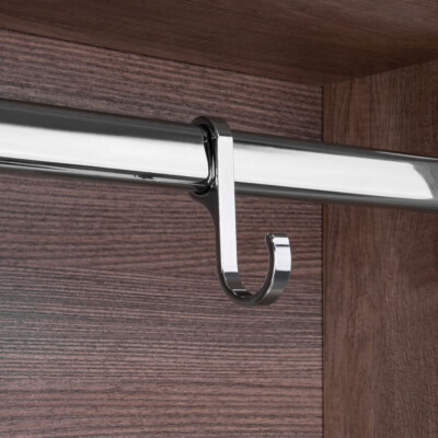 GANCI ZAMA PORTA ABITI CROMO PER TUBO OVALE 30x15 Mm 2 PEZZI - Foto 7