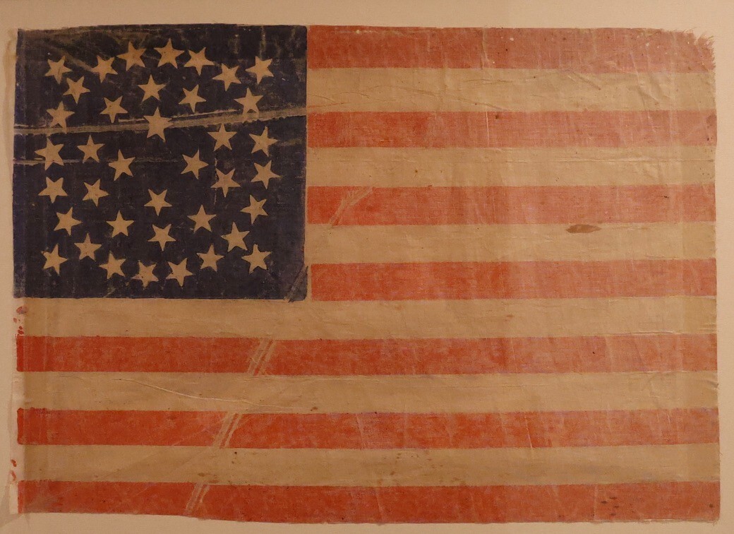 【希少】未使用mountain researchFirst model FLAG 38 Star US Flag with Rare Medallion Pattern - Authenticated from