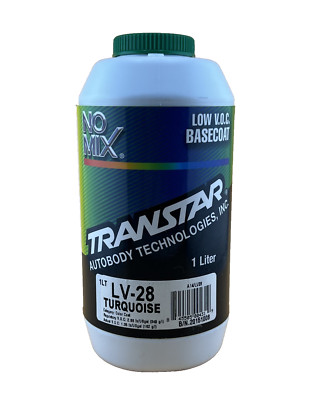 TRANSTAR LV-28 TURQUOISE - Low V.O.C BASE COAT - NO MIX - 1Liter- FREE SHIPPING