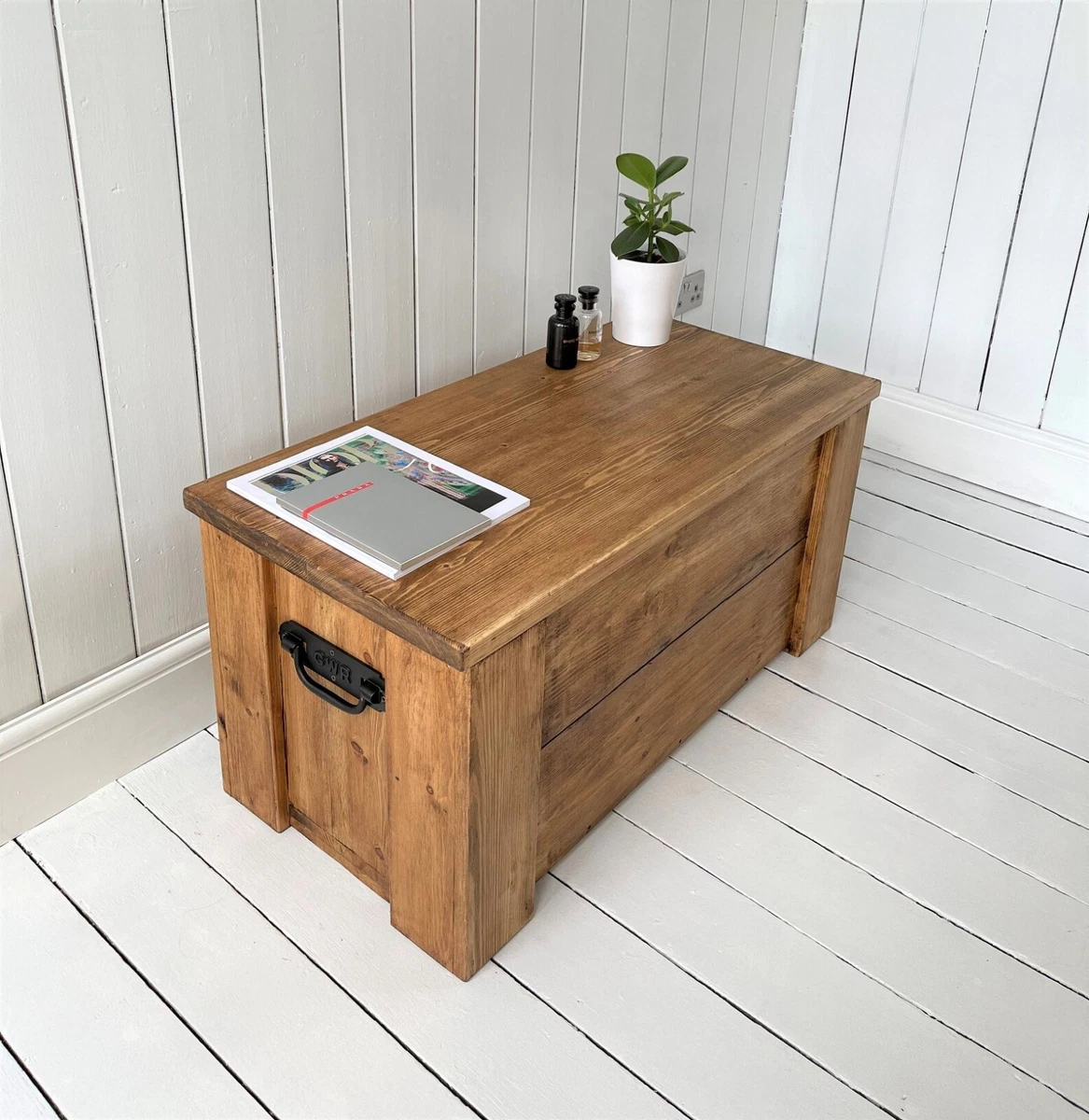 Trunk end sale table with storage