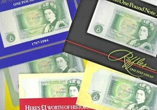 £1 One Pound Banknote Last type Isaac Newton in card Packs Raffles etc: See Menu