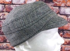 Scala Pronto Herringbone Hat Cap 80 Polyester/20 Wool Classic Gray/Black Style