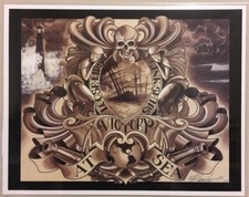 Tattoo Flash Single Sheet By Nate Banuelos Pirate Loose Lips Sink Ships 11" X14