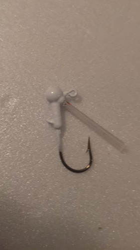 Paquete de 10 cabezales de plantilla de crappie sin malezas pintados de 1/32 oz - Imagen 13 de 13
