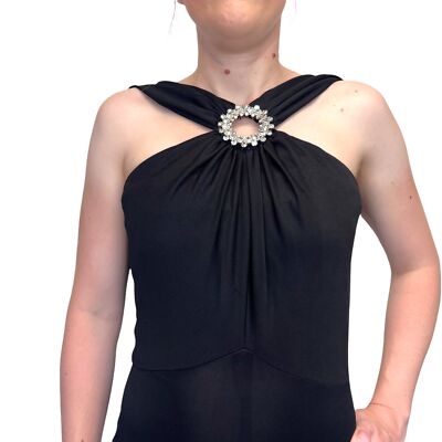 criss cross halter neck maxi dress Paula Criss Cross Halter Gown – AMUR main image 0