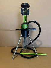 NEW 20.5" Hookah Pipe Caliber Glass Water Bong Shisha Sturdy Heavy Durable GREEN