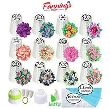 Opened Zaxedo Russian Kitchen Utensils Gadgets Piping Tips for Cake Icing 26-Pcs