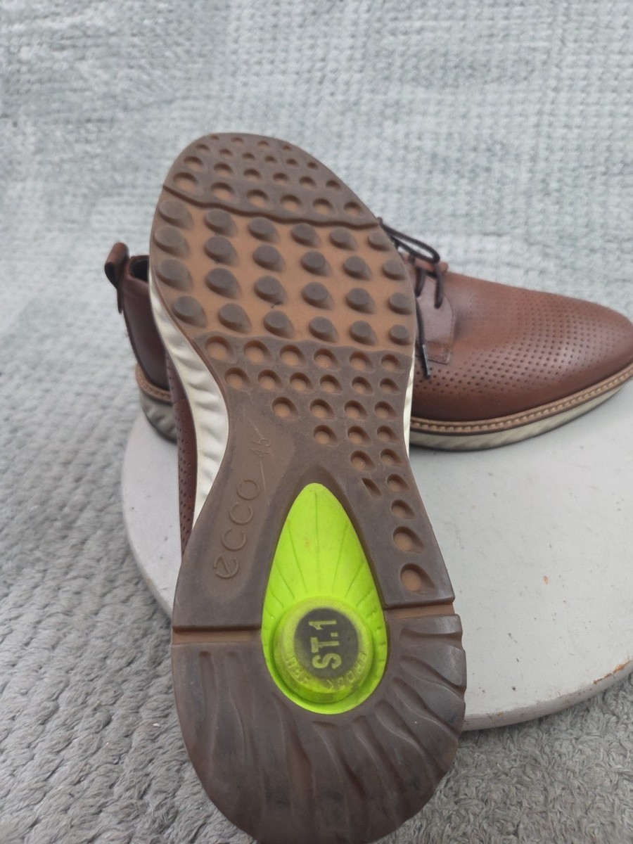 Ecco St. 1 Tan Suede Oxford Shoes with Perforated Design ECCO Men main image 2