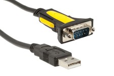 USB to Serial DB9/Hex Nut Converter Cable, 3' - Lifetime Warranty