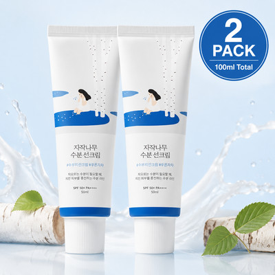 ROUND LAB Birch Juice Moisturizing Sunscreen SPF50+ PA++++ Sun Cream 50ml x2