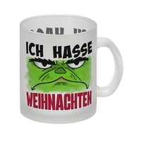 Ich Hasse Weihnachten Glas Tasse