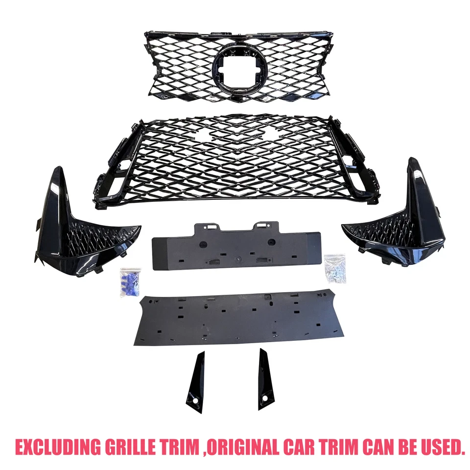 Parrilla delantera negra conversión estilo F-Sport para Lexus IS250/IS300/350 2017-2019 Foto 2 de 4