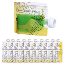 20 Pack Reusable Baby Food Pouches for Toddlers, Refillable Squeeze Pouch for...