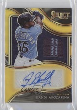 2021 Panini Select Signature Materials Gold Prizm 7/10 Randy Arozarena Auto 0z5z