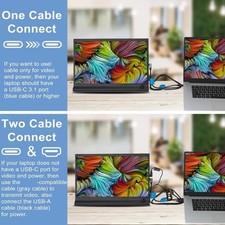 15.6inch 1080P Portable Monitor Laptop Second Screen Gaming Extended Display