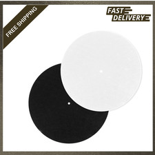 Turntable Slipmat Set Two 12 Inch Felt Record Player Mats Anti Slip Static Vinyl