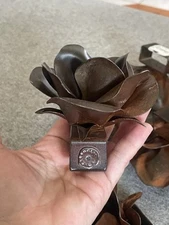 Jan Barboglio Hand Worked Forged Iron Flower Sculptural Napkin Ring