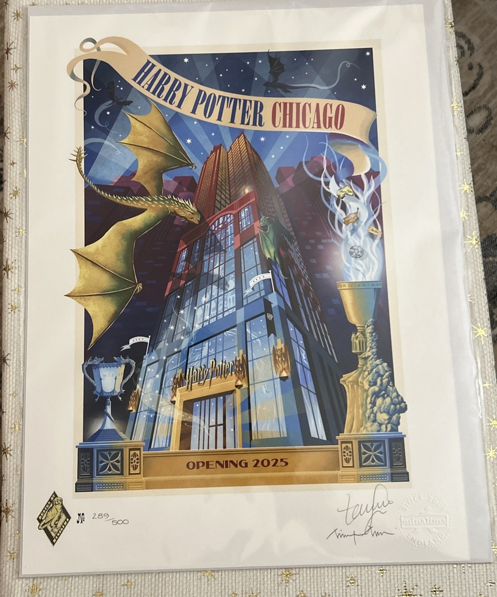 Harry Potter Chicago Opening 2025 Minalima Signed Print 289