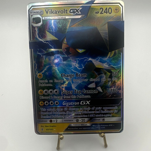 Pokemon Vikavolt GX 45/145 SM Guardians Rising 2017 Ultra Rare Holo 240 HP