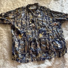 Vintage Disney Store Donald Duck Tiki Friends Hawaiian Button Up Shirt
