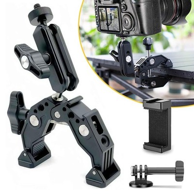 Superklemme mit 360°Doppelkugelkopf Magic Arm Stativ Kamerahalterung Handyhalter