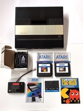 Vintage Atari 5200 Game Console w/ Power adapter, Switch Box, (2) Games, *Read*
