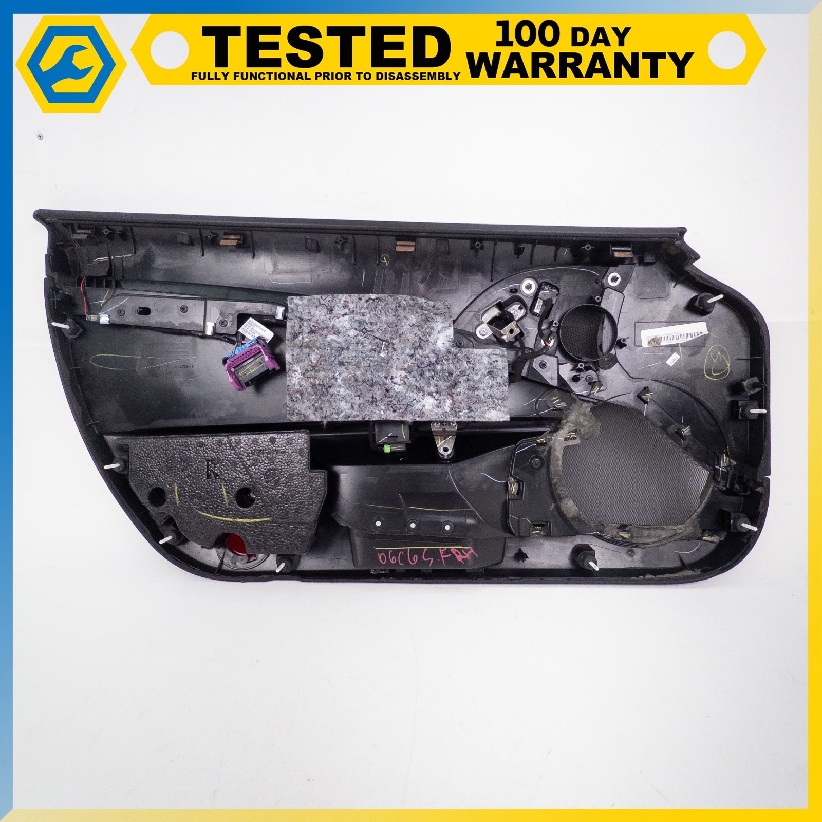 05-13 CHEVROLET CORVETTE C6 FRONT RIGHT SIDE INTERIOR DOOR PANEL BLACK OEM