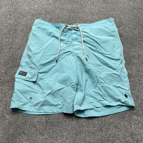 Polo Ralph Lauren Badeshorts Herren XL blau Mesh gefüttert Badehose 8" Schrittlänge Strand