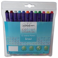 Manuscript Colour Creative Markers Broad Tip 12/Pkg- - 2 Pack