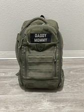 Tactical Baby Gear Green Polyester Diaper Bag Backpack w/ Changing Pad