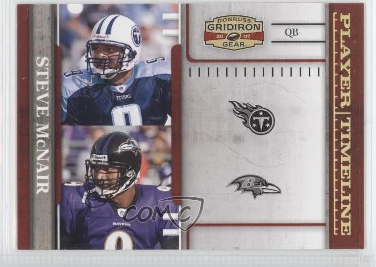 2007 Donruss Gridiron Gear Player Timeline Gold 24/100 Steve McNair #PT-22 0b5