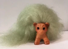 Troll Doll Horse Pony Dam Things 1960s Denmark Rare Long Hair Purple eyes