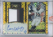 2020 Panini Honors Carson Wentz '16 Patch Auto Gold Prizm #1/1 Eagles B438