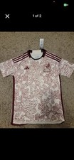 adidas Mexico National Team Soccer Jersey White Maroon Size XL