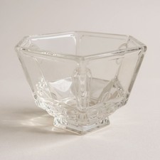 Vintage Hexagonal Crystal Candle Holder Made In Macedonia 24% Lead Crystal Elega