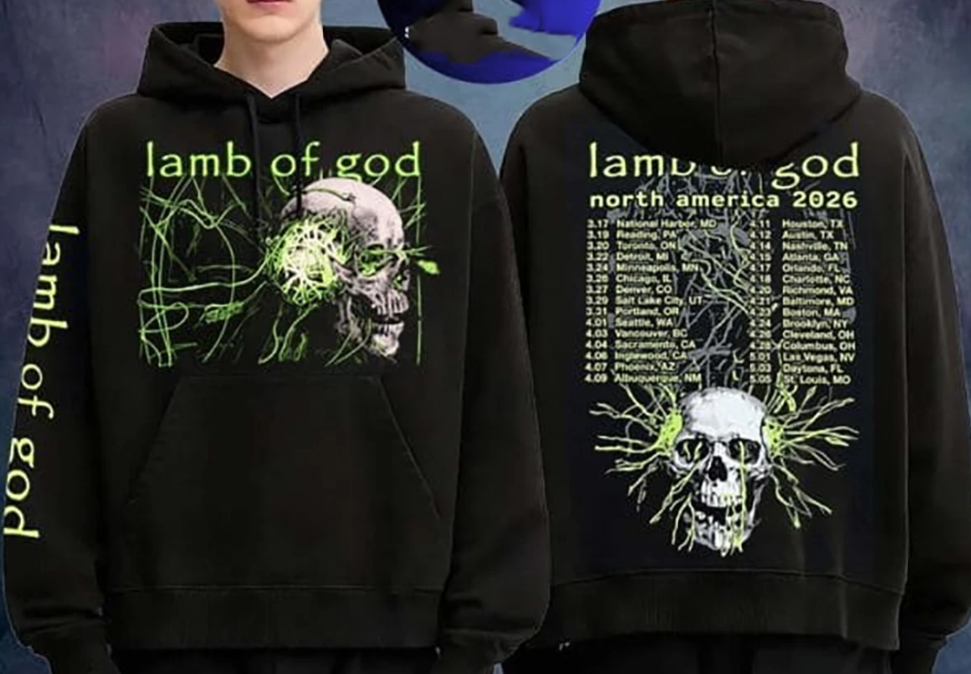 Lamb Of God Merch North America Tour 2026 Skull Tour Dates Unisex