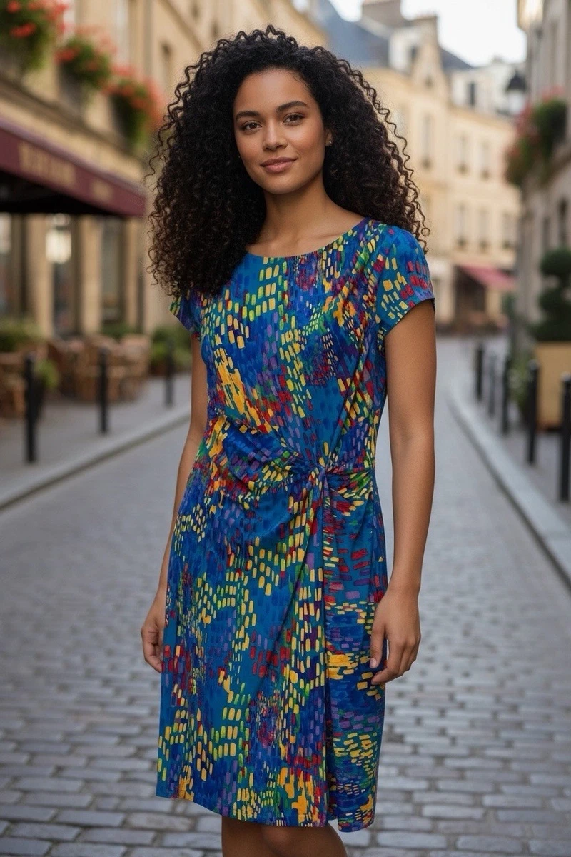 ellen tracy blue dress SLEEVELESS MIDI SLEEP DRESS main image 1