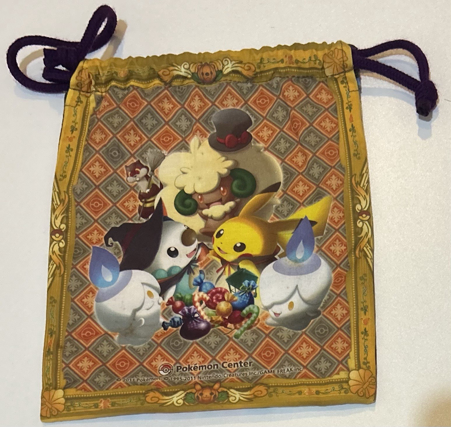 Pokemon Center 2011 Halloween Drawstring Bag Japan Exclusive Rare  Pikachu
