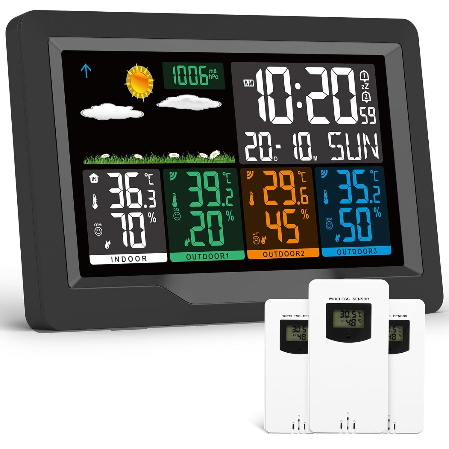 Stazione Meteorologica Wireless Professionale 3 Sensori Esterni