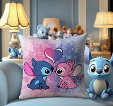 Image of Double Sided Super soft Stitch and Lilo themed Cushion Cover No 1 45cm x 45cm