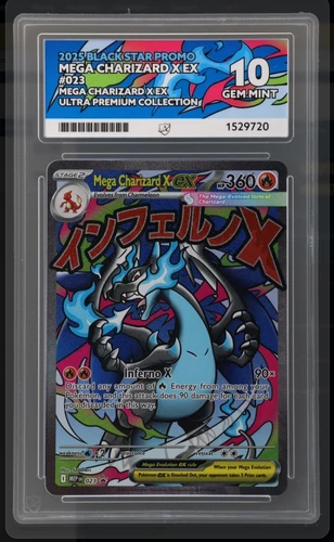 Ace 10 - Mega Charizard X EX 023 Black Star Promo Pokemon Card Game