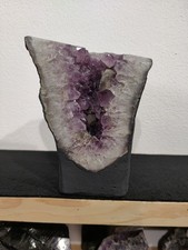 Amethyst Druse/Kelch 19cm, 3kg, vorne und oben poliert, Geode, Calcit