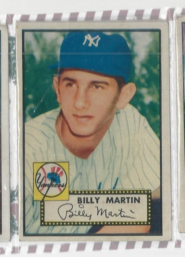 1952 Topps Navidad Rack Pack Billy Martin novato ¡delantero y central!! Foto 4 de 4
